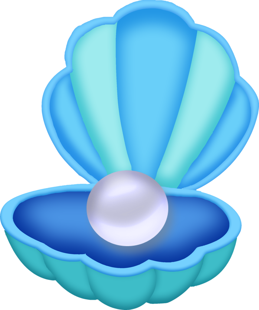 Mermaid Clipartsea - Oyster With Pearl Clip Art (856x1024)