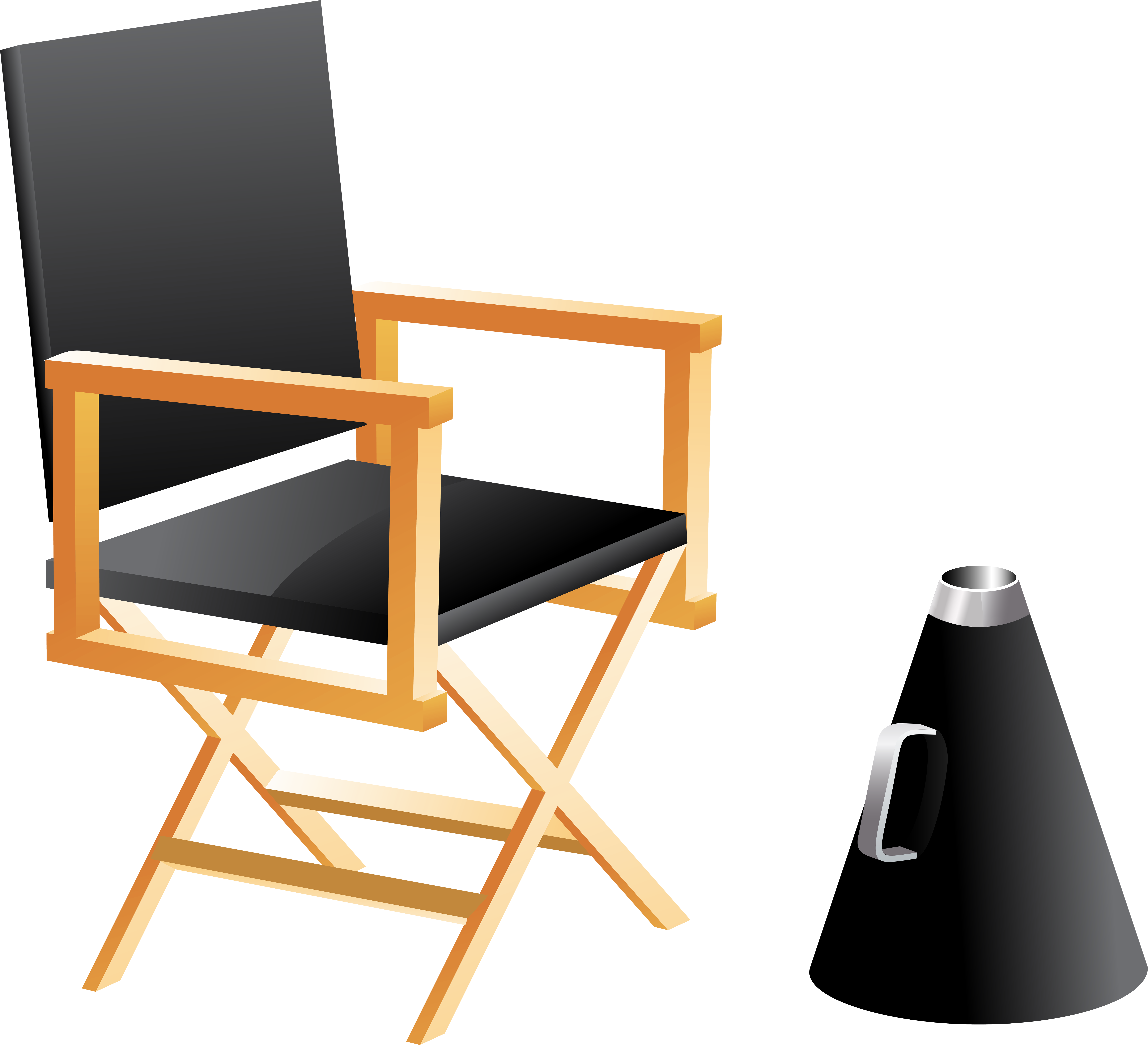 Directors Chair And Megaphone Png Clip Art - Directors Chair And Megaphone Png Clip Art (8000x7289)