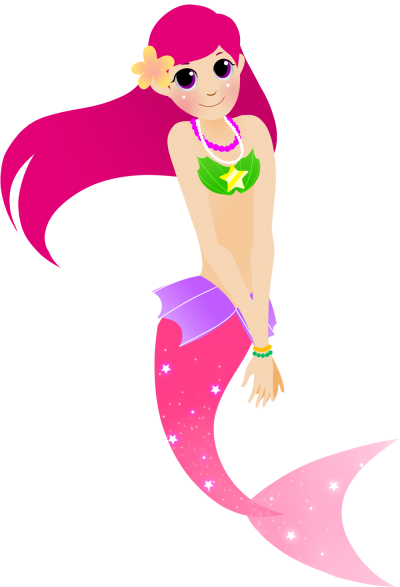 Baby Mermaid Clipart Free Download To Color Clipground - Pink Mermaid Throw Blanket (400x587)