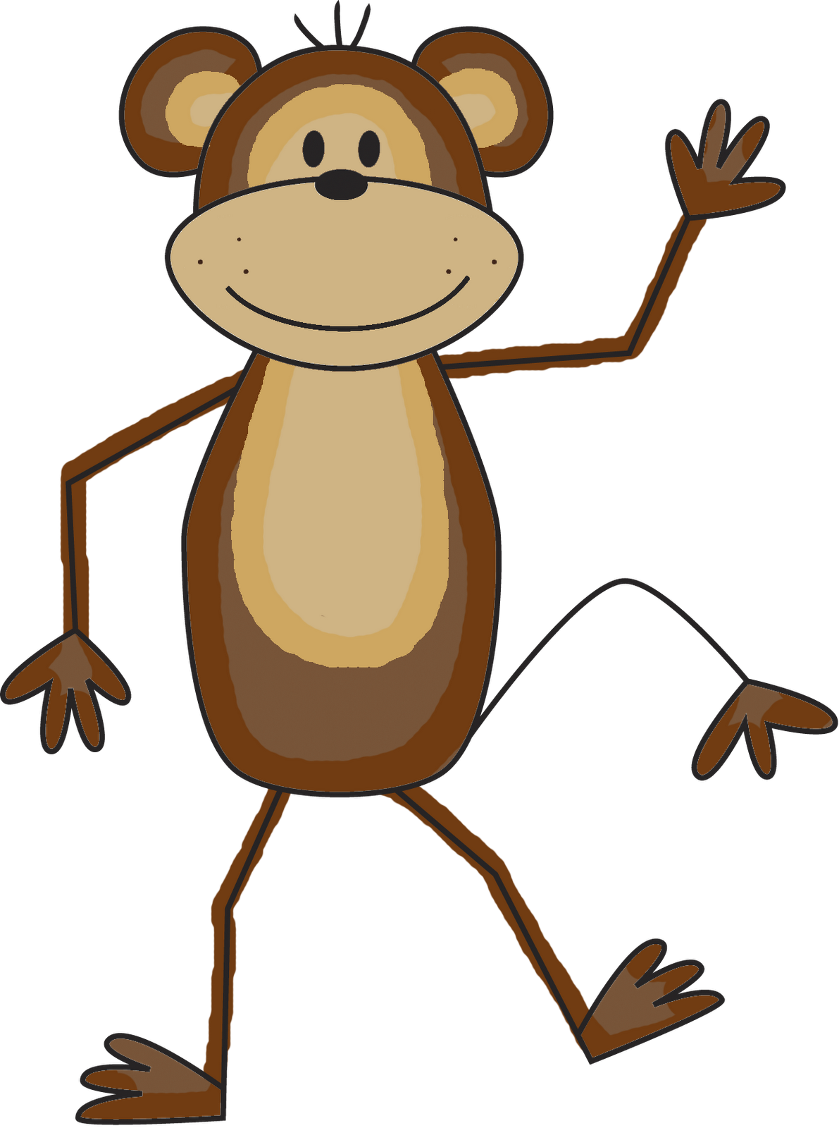 Clip Art Monkey - Cafepress Love The Animals Tile Coaster (1191x1600)