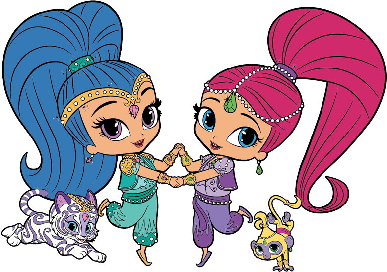 Shimmer And Shine Clip Art - Shimmer And Shine Cartoon (790x554)