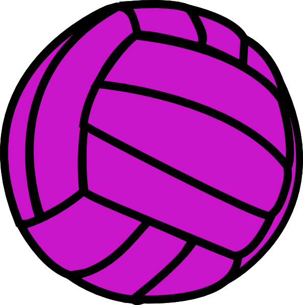 Clipart Info - Purple Volleyball (594x598)