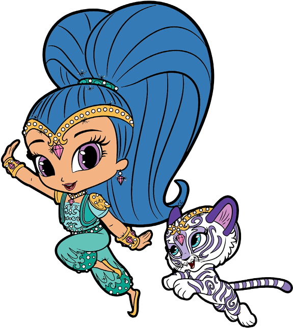 Leah Zac Shimmer, Tala Shine, - Shimmer And Shine Cartoon (582x652)