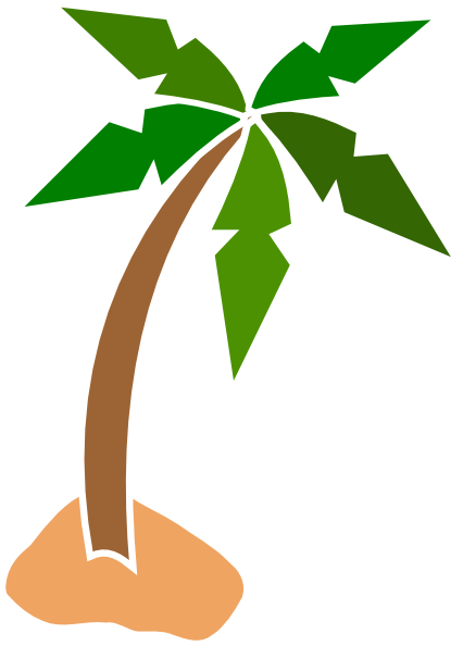 Coconut Tree Clipart Free Download Clip Art On - Cartoon Palm Tree Png (426x594)