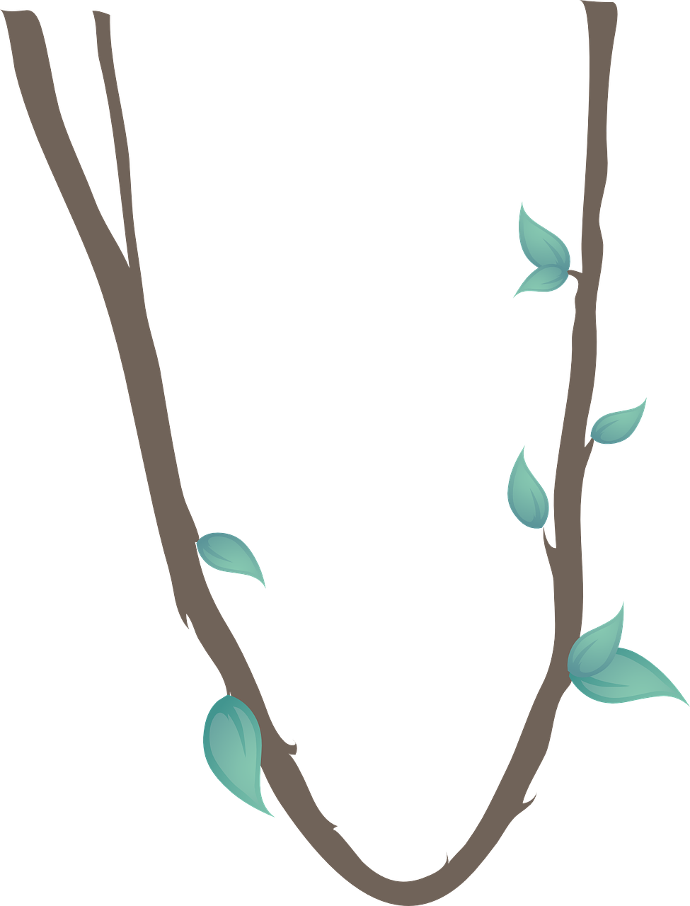 Clip Art Corner Vine Clipart - Jungle Vine Clipart (1828x2400)