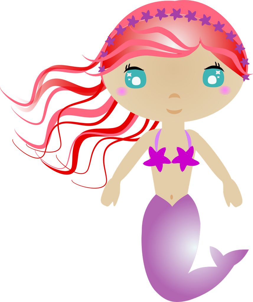 Mermaid Clipart Lovely - Graphics (857x1024)