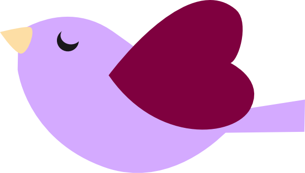 Bird - Clipart - Cute Birds Clip Art (600x341)