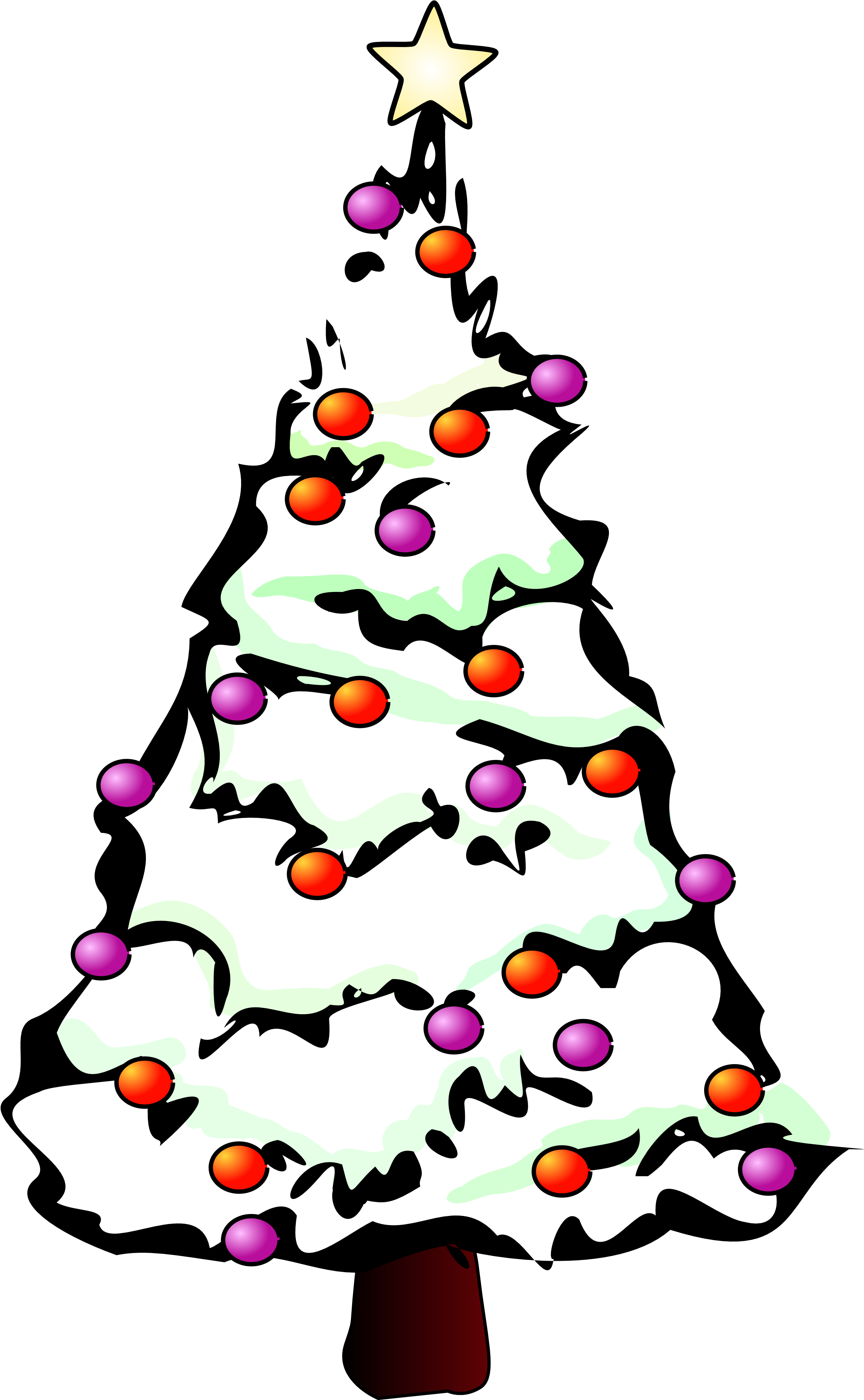 Christmas Tree Artwork Free Download Clip Art Clipart - Christmas Tree Clip Art (2555x3809)