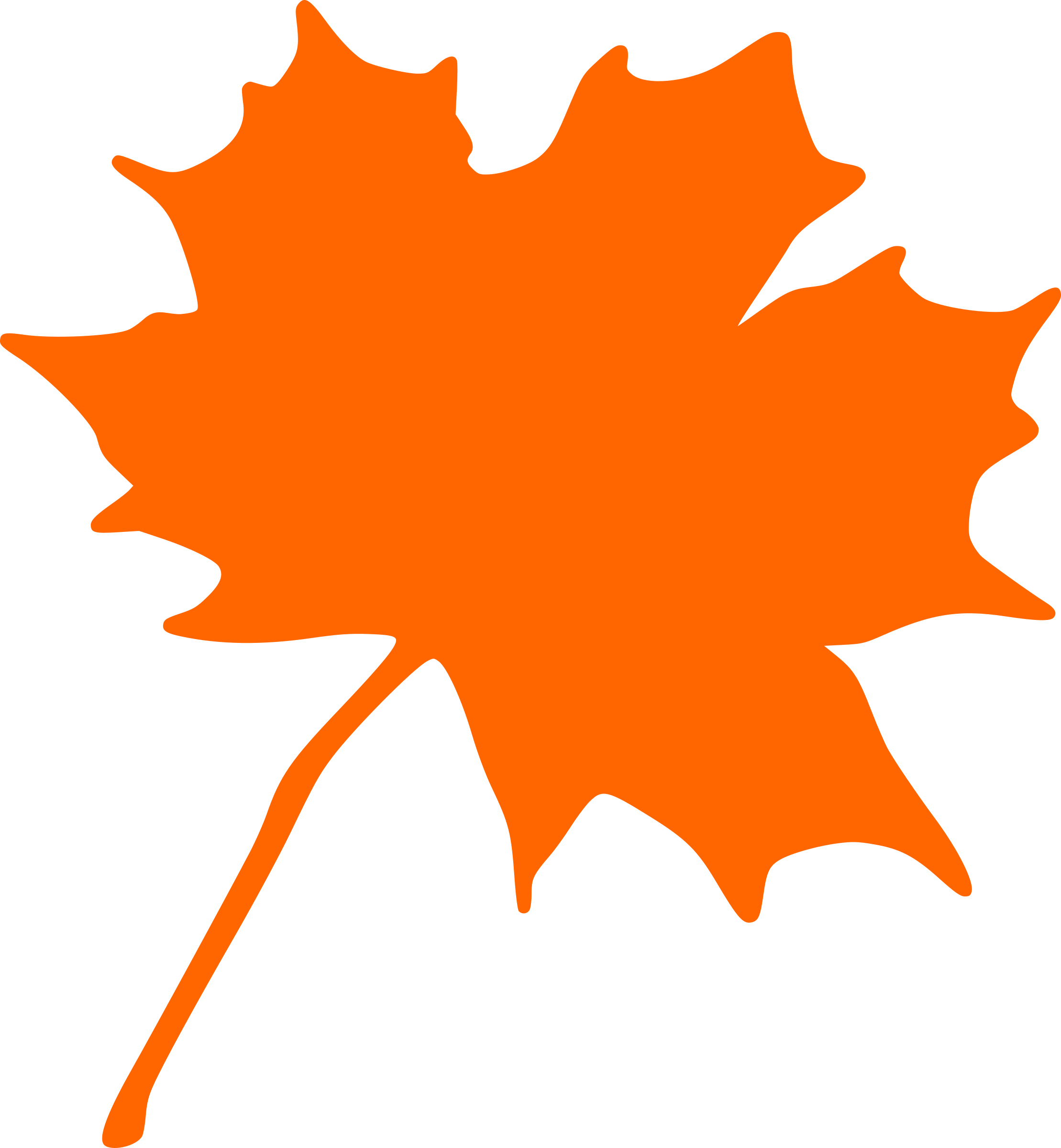 Maple Leaf Clipart Jungle - Maple Leaf Clip Art (2218x2400)