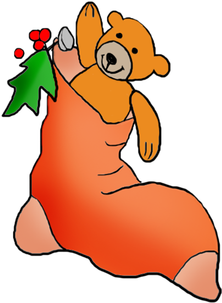 Christmas Stockin With Gifts - Christmas Day (533x650)