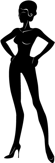 Sexy Woman Clip Art - Female Silhouette Clip Art (245x656)