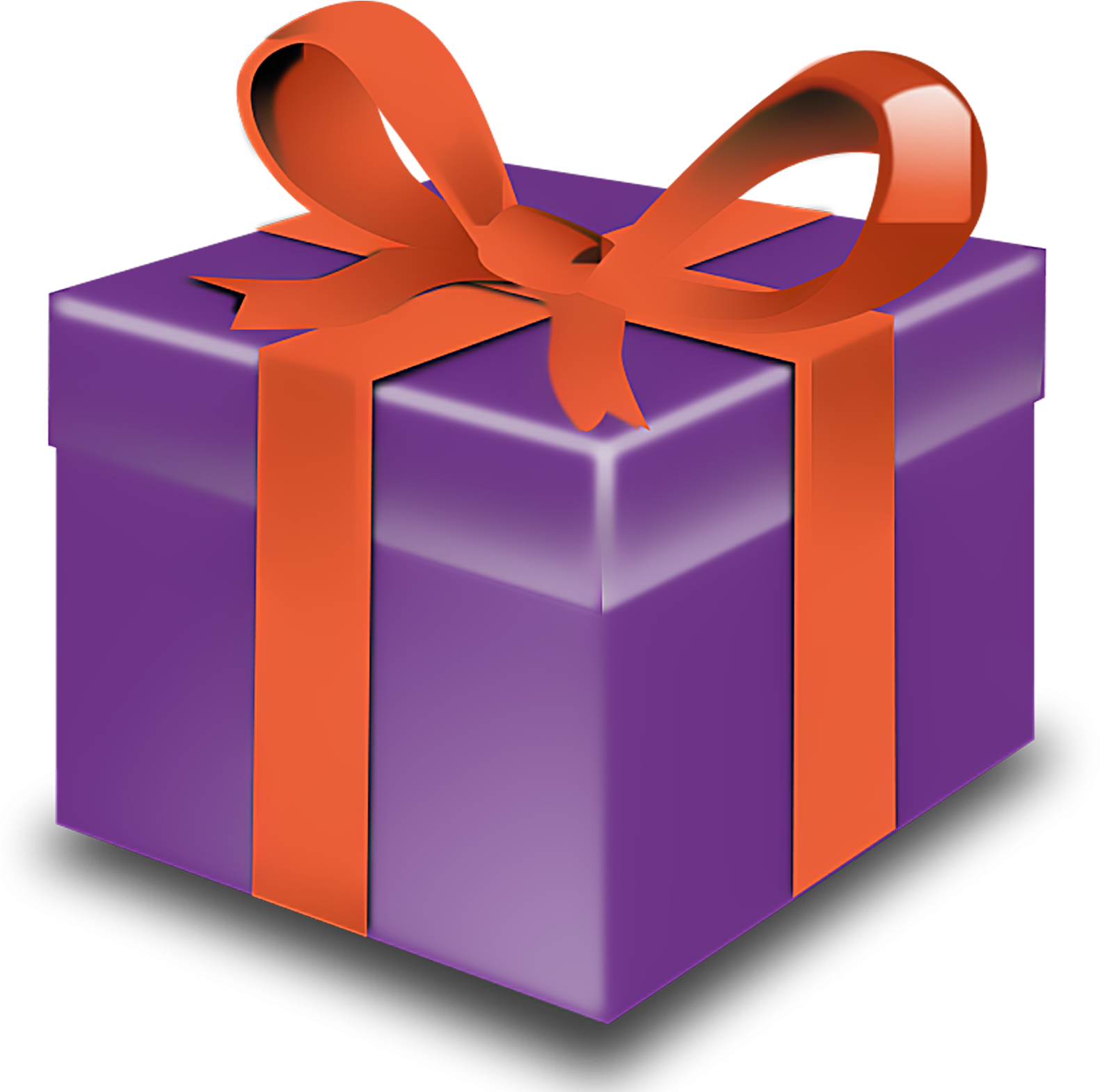 Christmas Presents Clip Art With Transparent - Purple Present (1600x1568)