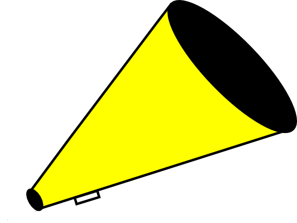 Yellow Megaphone Clipart (600x451)