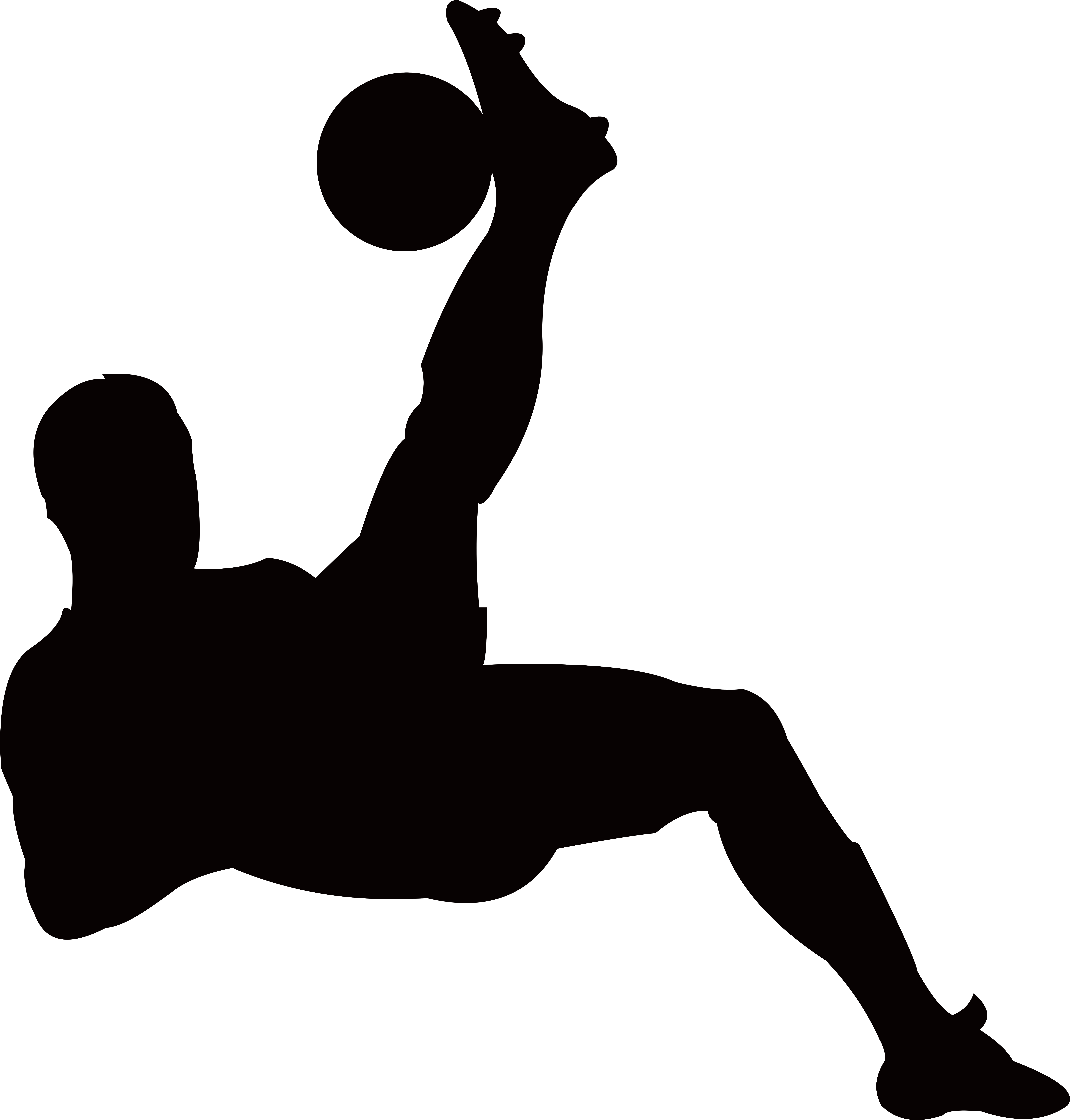 Football Player Silhouette Transparent Png Clip Art - Football Player Silhouette Transparent Png Clip Art (7645x8000)