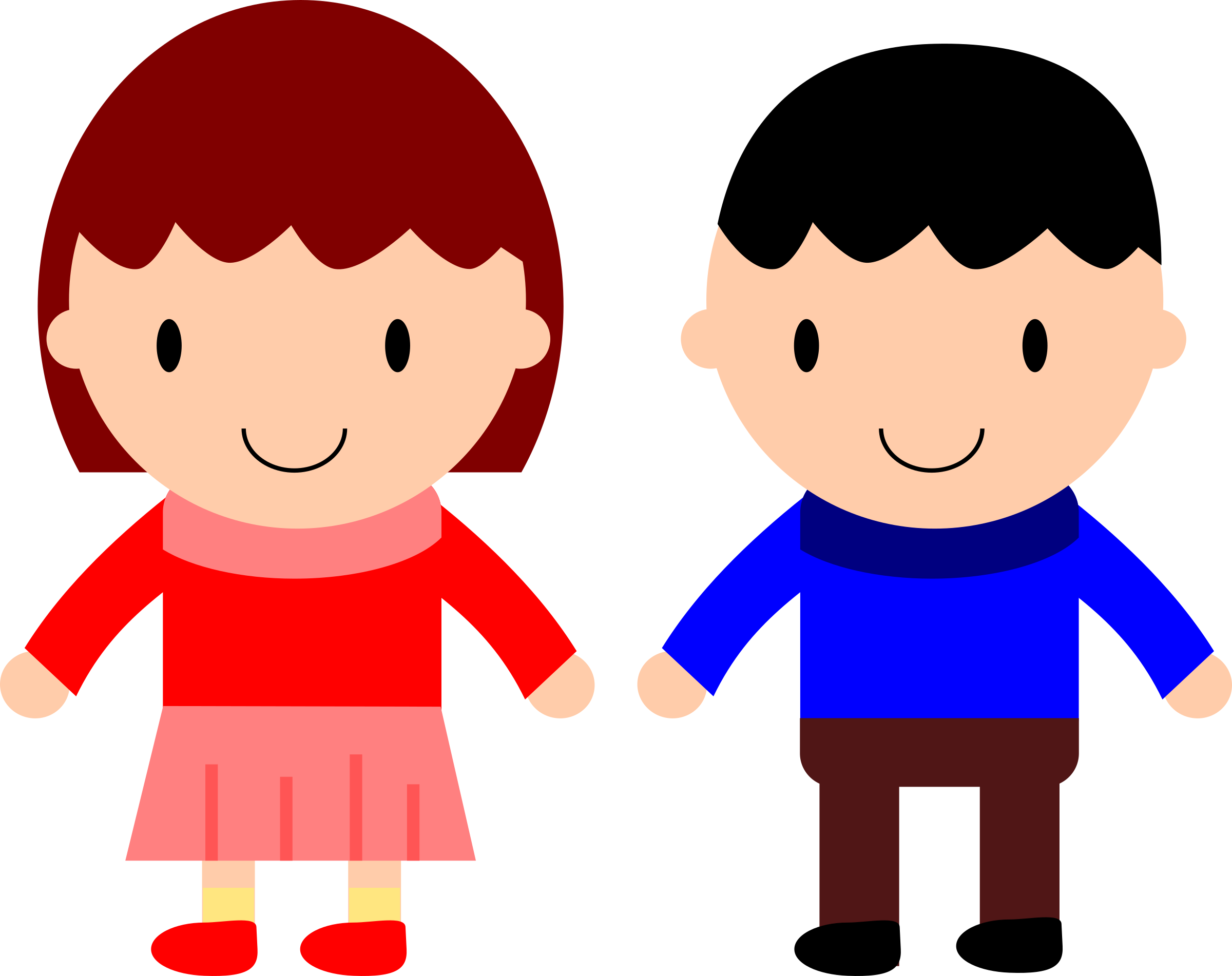 Clipart Girl Png Boy And Clip Art Images - Girl And Boy Cartoon (2400x1902)
