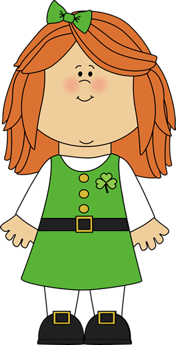 Patrick Clip Art - St Patrick's Day Girl Clipart (256x500)