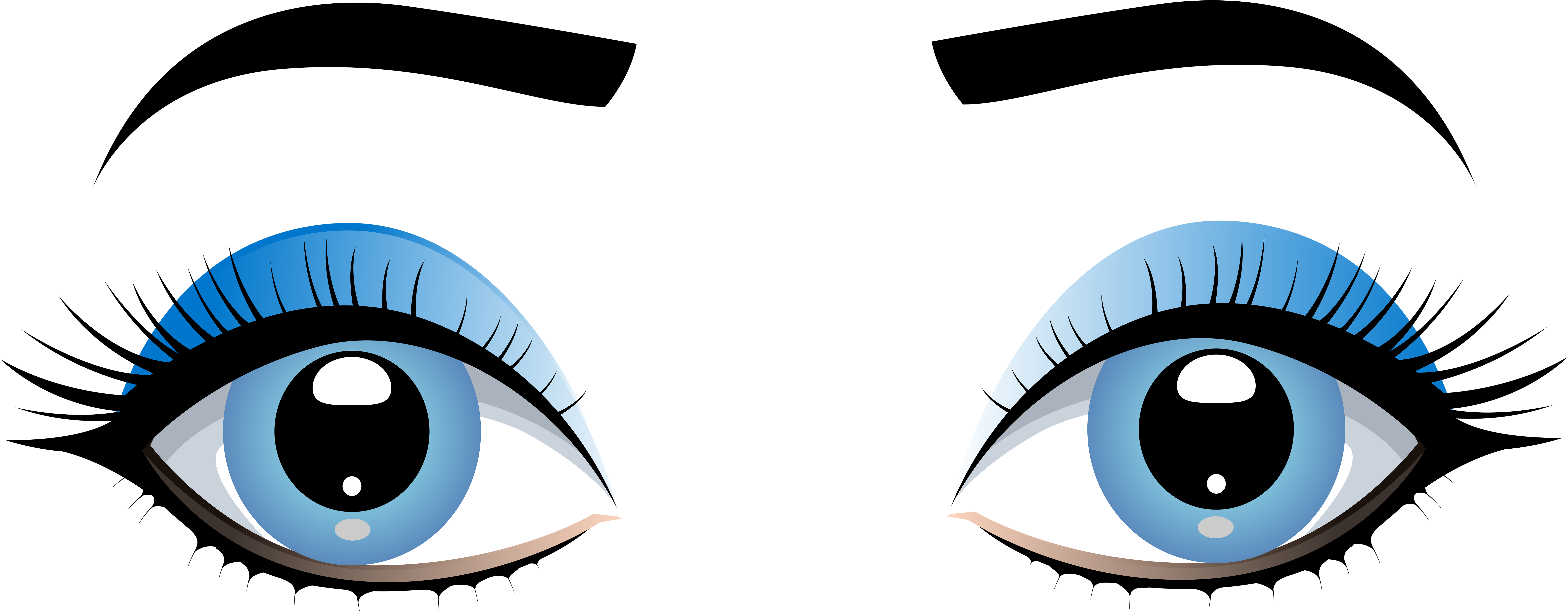 Clipart Homey Design Clipart Of Eyes Blue Female With - Female Brown Eyes Png (8000x3410)