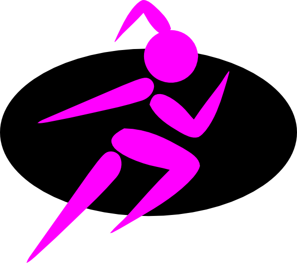 Running Girl Clipart (600x531)