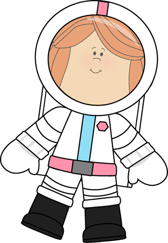 Little Girl Astronaut Clip Art - Kid Astronaut Clipart (347x500)