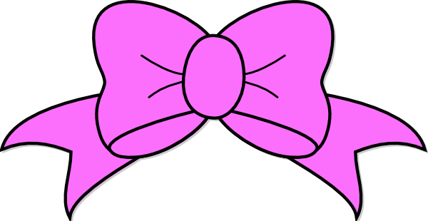 Bow Clip Art Vector Clip Art Free Image 7 - Pink Hairbow Clipart (600x310)