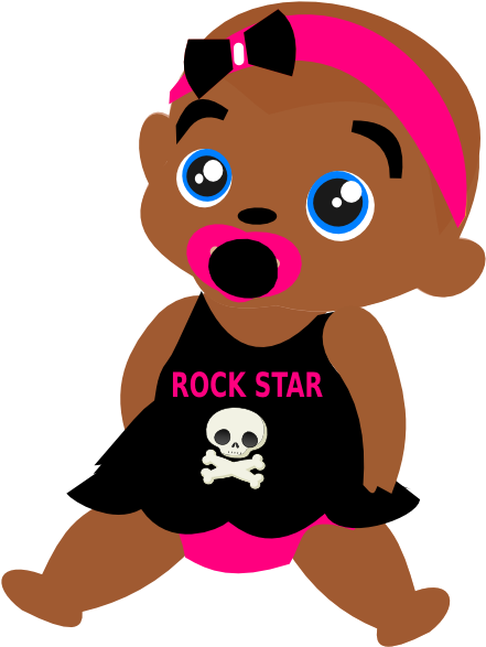 Black Baby Clipart (450x596)