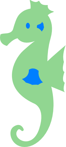 Sea Horse Clip Art - Sea Horse Clip Art Simple (270x598)