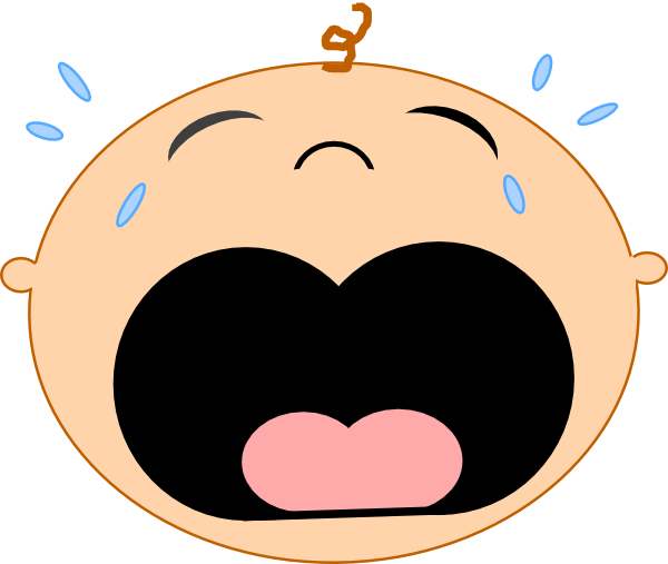 Crying Clip Art - Crying Baby Clip Art (600x507)