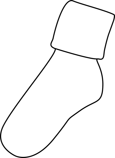 Black And White Sock - Black And White Sock (400x550)