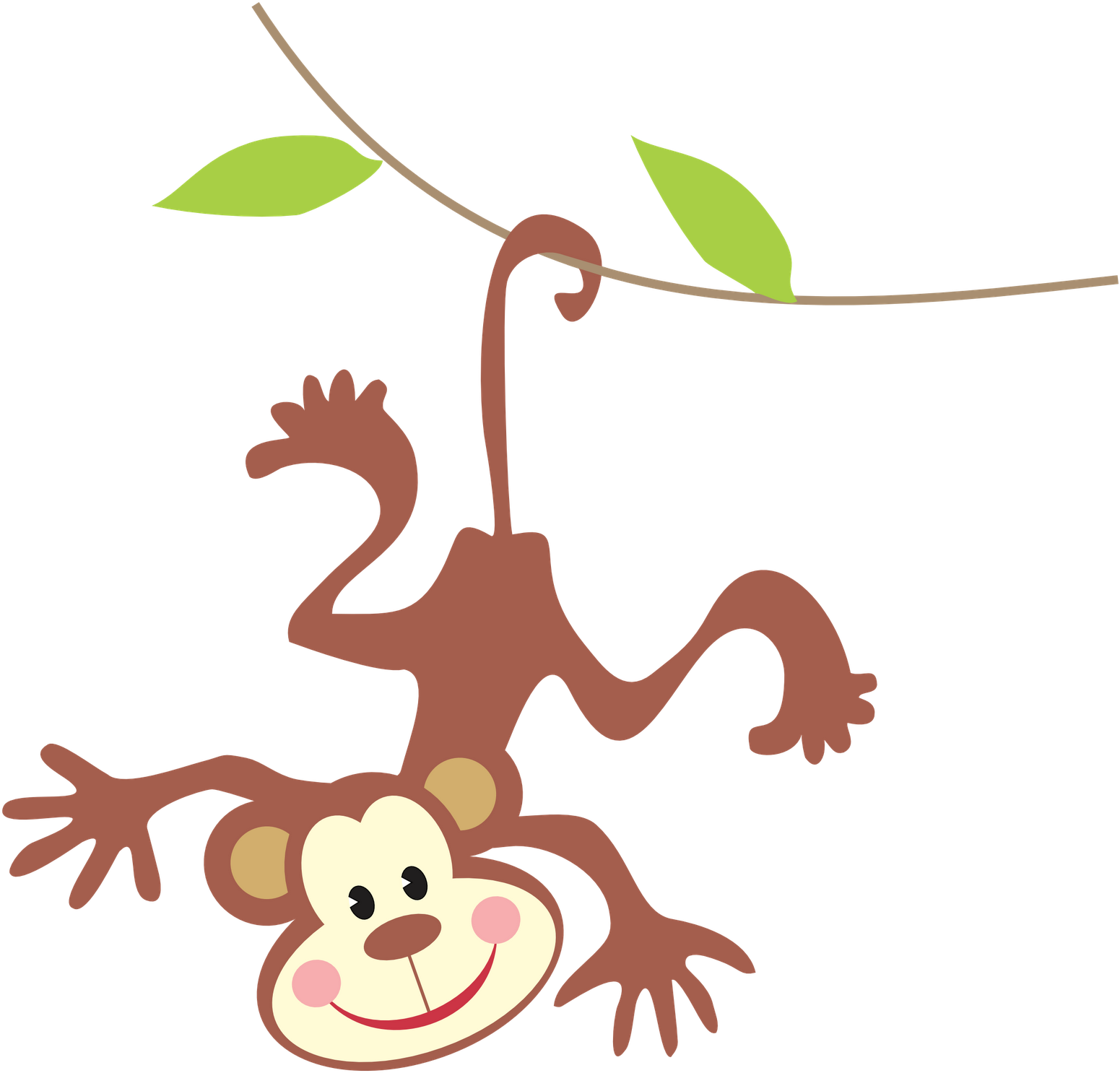 Monkey Clipart - Monkey See Monkey Do Twin Sibling T-shirts (1600x1600)