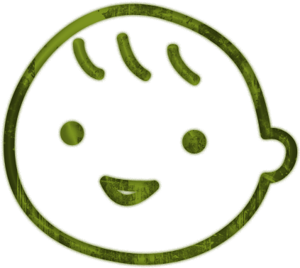 Baby Smiley Face Clip Art - Black And White Baby Face Clipart (512x512)