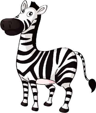 Cute Baby Zebra Zebra Cartoon - Zebra Clipart - (500x500) Png Clipart  Download