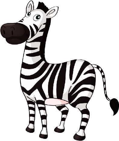 Cute Baby Zebra Zebra Cartoon - Zebra Clipart (500x500)