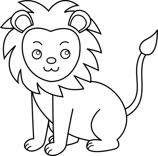 Lion Black And White Lion Clip Art Black And White - Black And White Lion Clip Art (550x541)