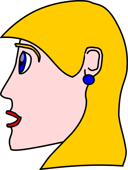 Face Profile Clipart (450x595)