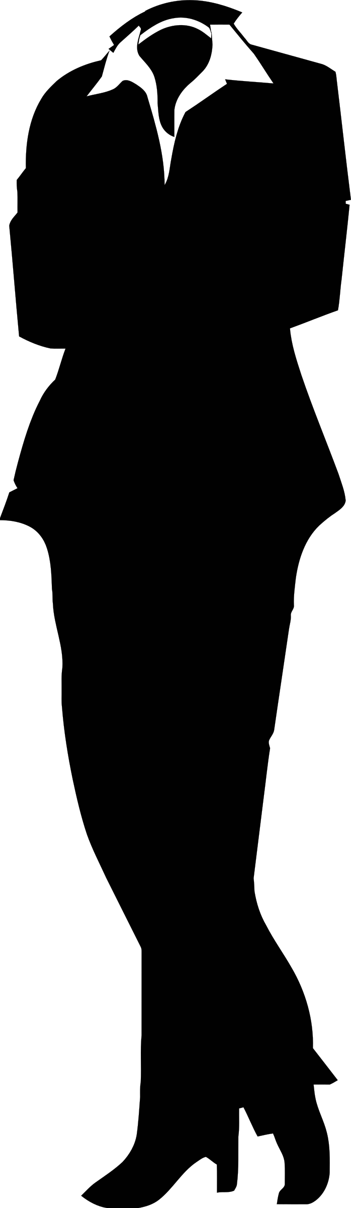 Woman - Clip Art Woman Suit (698x2400)