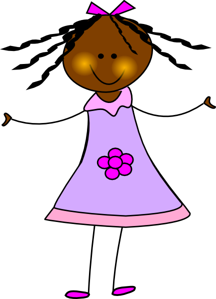 Black Girl Clipart 11 - African American Girl Clipart (432x598)