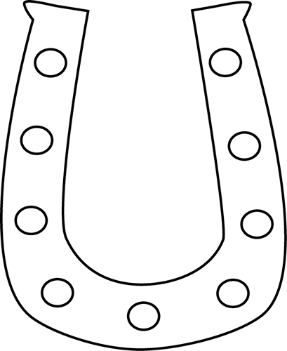 Horse Shoe Horseshoe Clip Art - Horseshoe Black Background (409x500)