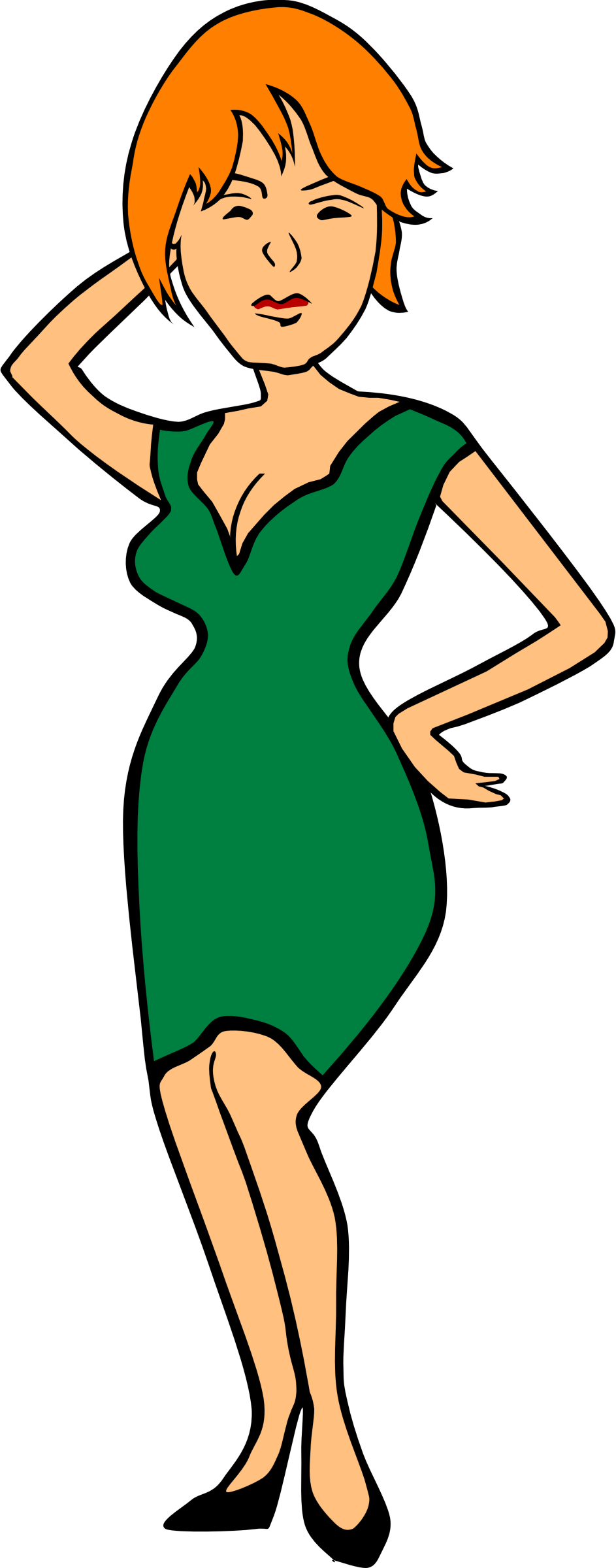 Model Man And Woman Clipart - Fashion Clip Art (943x2400)