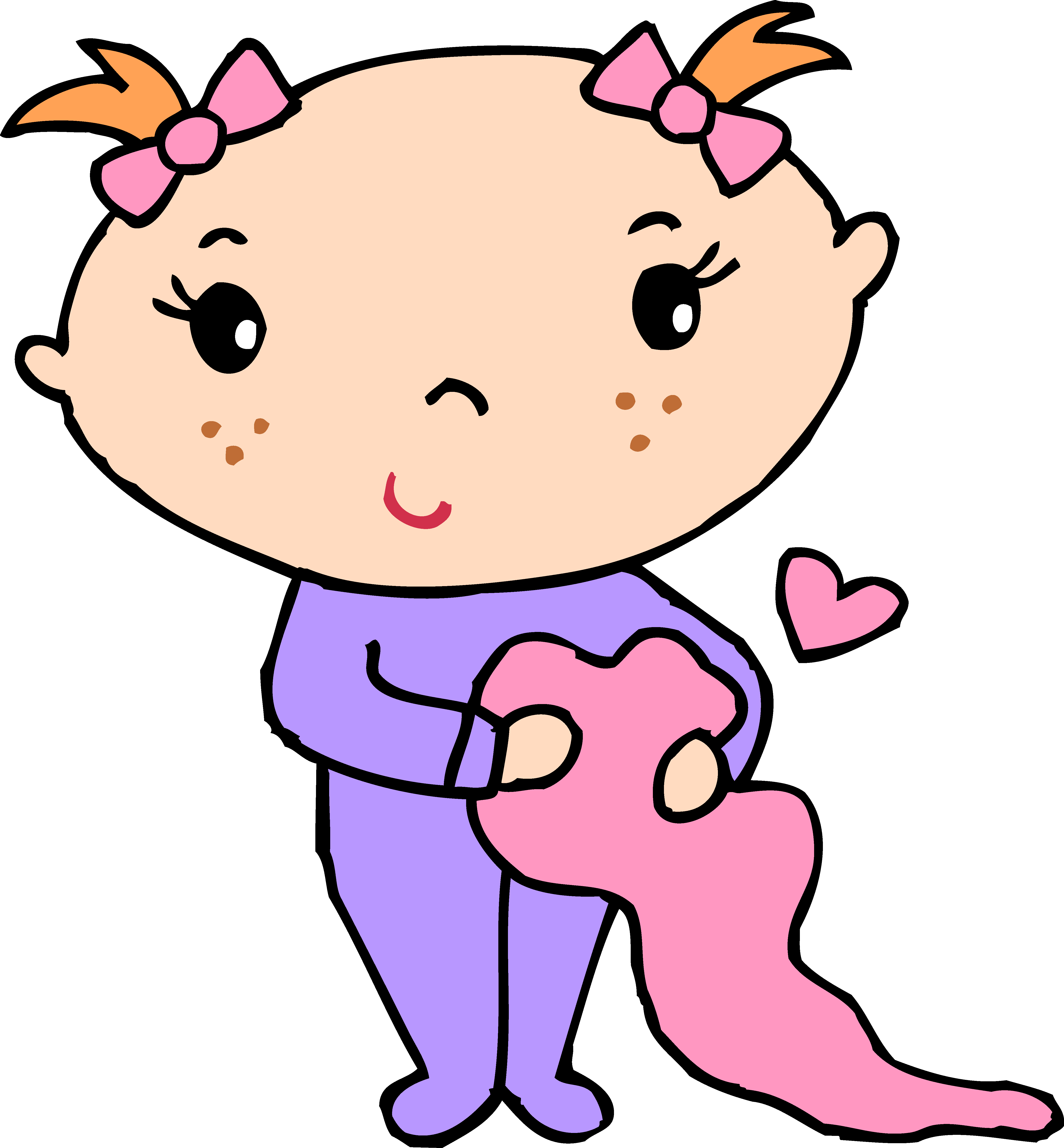 Baby Girl Baby Clip Art Free Clipart Clipartcow - Clip Art Of Baby (5088x5490)