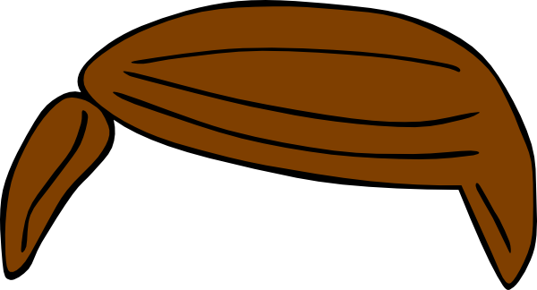Plain Brown Hair Clip Art At Clker Hdclipartall - Brown Hairclipart (600x324)