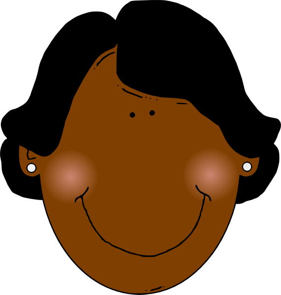 Black Woman Clipart Png - Clipart Black Woman Face (570x597)