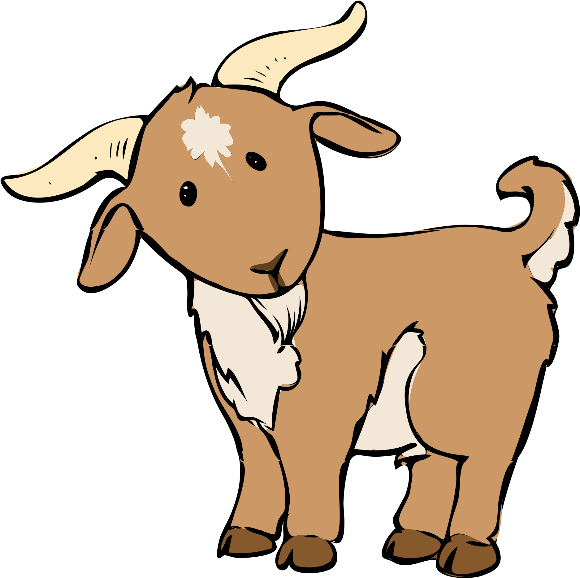 Cute Goat Pictures Lyrics - Goat Cartoon (2000x1979)