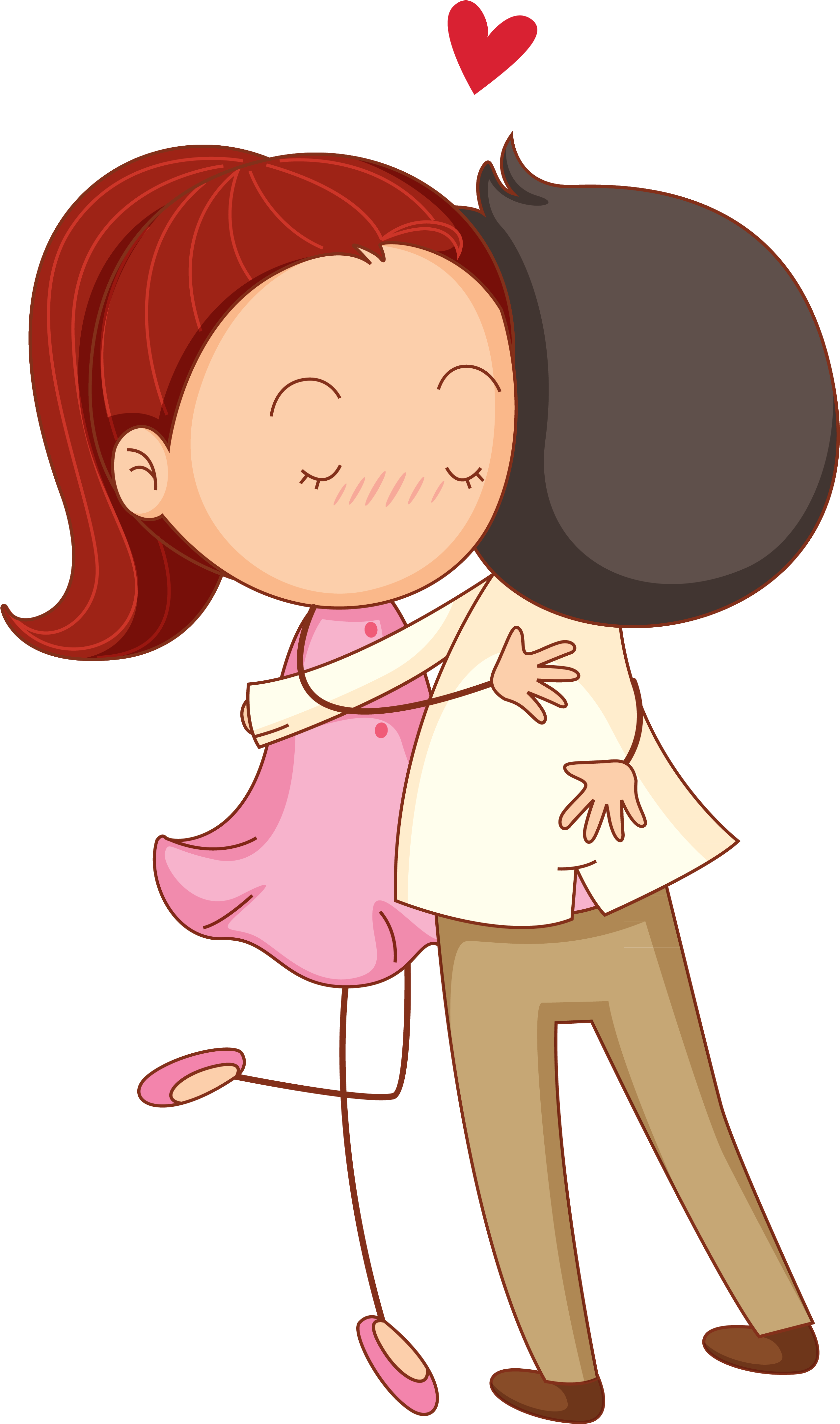 Clip Art Portfolio Categories 1designshop - Cartoon Boy And Girl Hugging (3286x4607)
