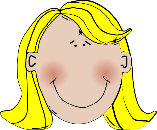Woman Smiley Girl Face Clip Art - Woman Smiley Girl Face Clip Art (600x498)