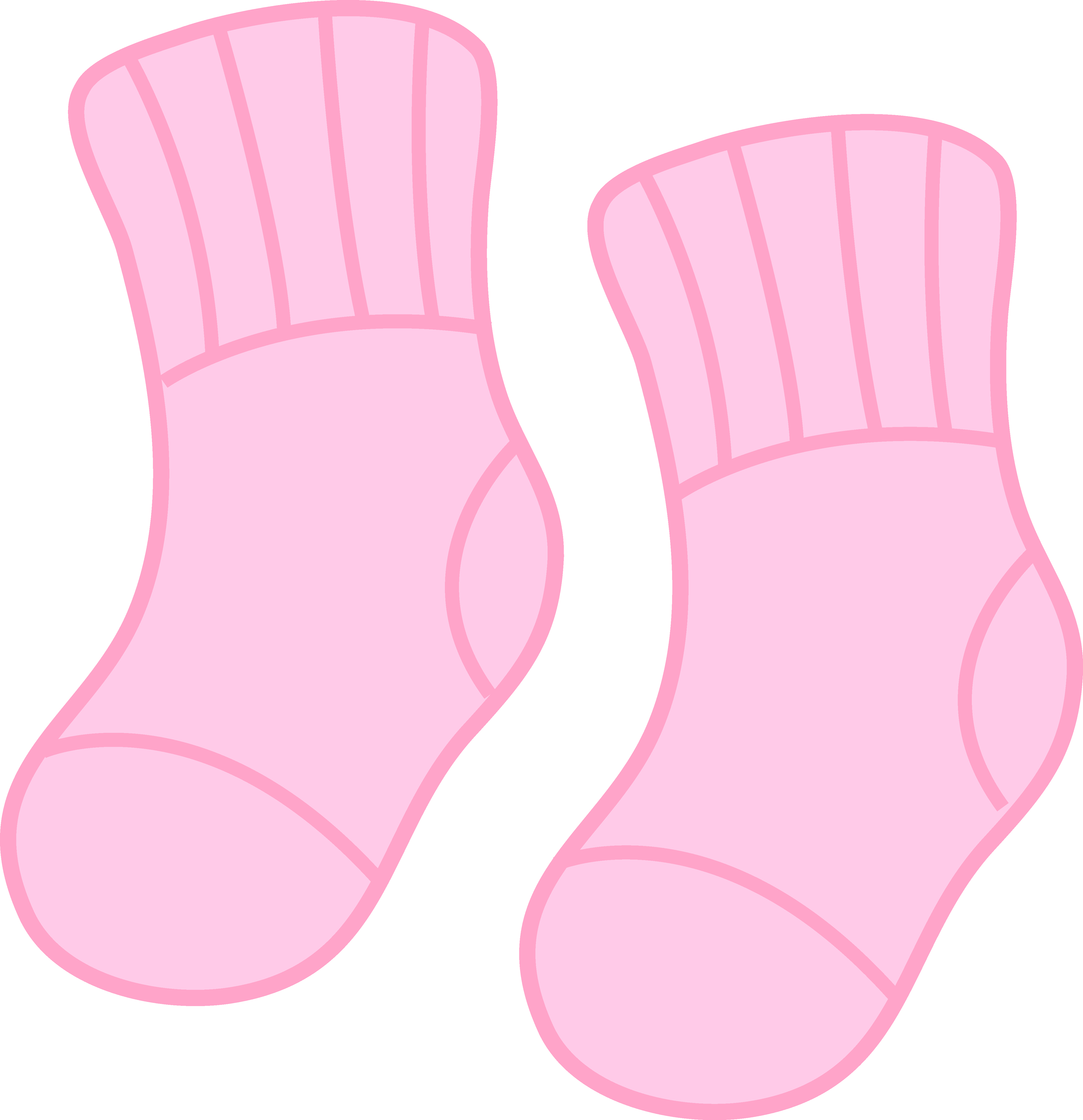 Baby Feet Baby Girl Footprint Clipart Free Download - Baby Socks Clipart (4462x4611)