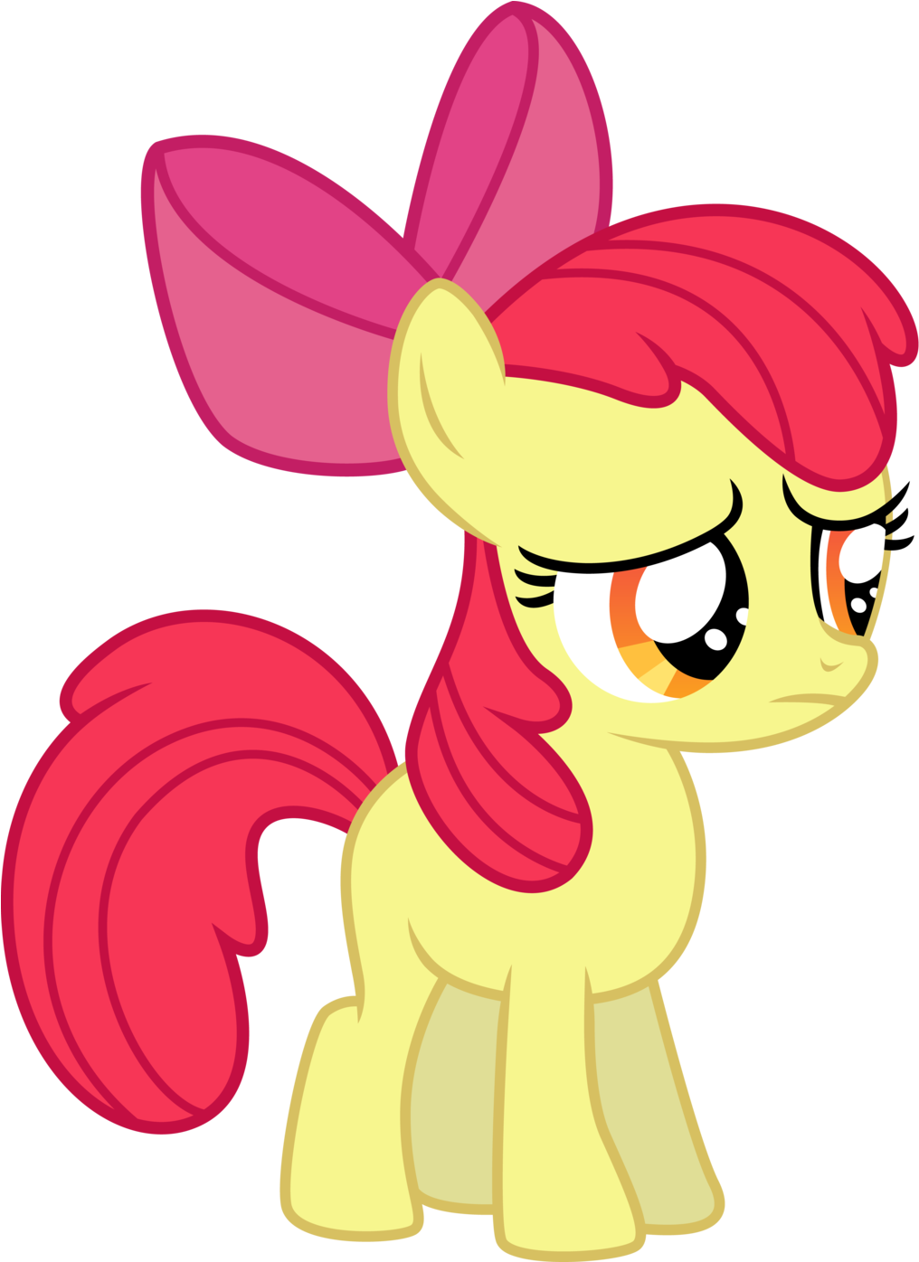 Clipart - Mlp Applebloom Sad Vector (1024x1395)