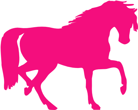 Hot Pink Horse Clip Art At Clker - Horse Silhouette Clip Art (600x402)