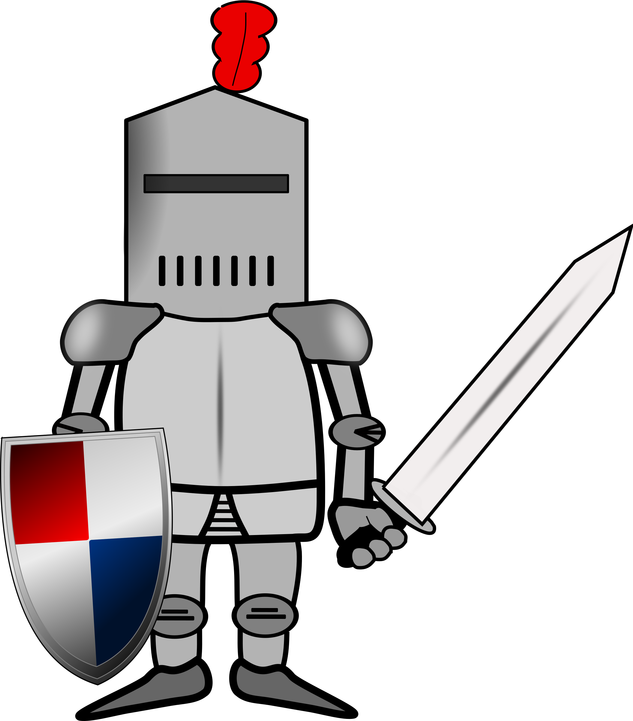 Majestic Looking Knight Clip Art Clipart Ritter Big - Knight In Armor Clipart (2109x2400)