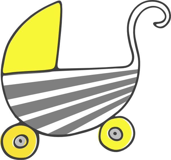 Stroller Clip Art - Baby Shower Clip Art (600x563)