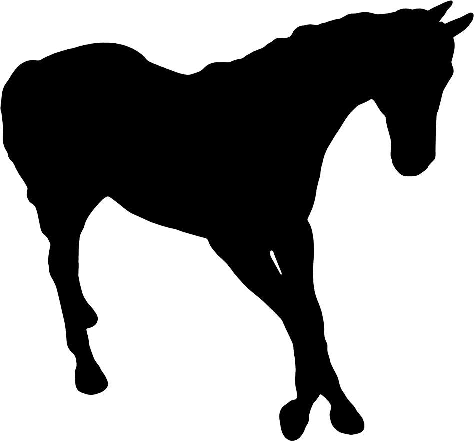 Black Silhouette Horse, Silhouette Of Horse - Gambar Animasi Kuda Berjalan (1004x920)